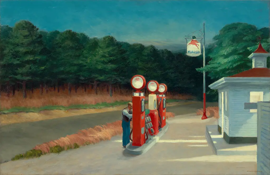 Gas in Detail Edward Hopper
